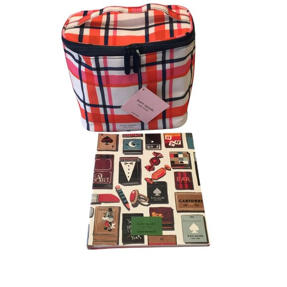 kate spade Other - Kate Spade Spring Plaid Lunch Toto & Purse Match Concealed Spiral Notebook